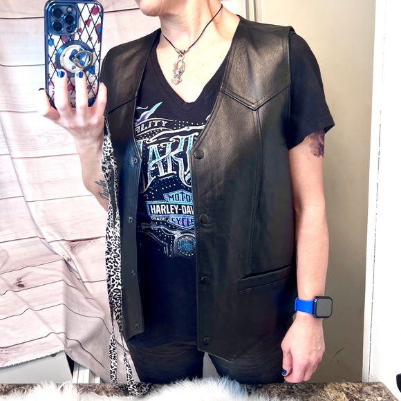 USA Leather Other - •NWOT |•USA LEATHER•| Vintage 'Vietnam Veteran' Leather Vest Size Small
